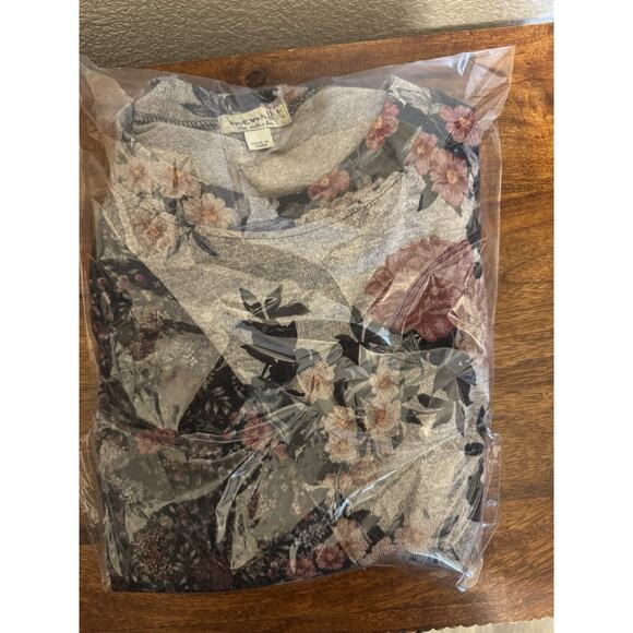 Floral Long Sleeve Knit Tunic Sweater Women’s Size L Bohemian Hippie Patchwork - Picture 10 of 10